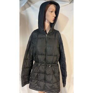 L.L. Bean Women's Ultralight 850 Fill Down Hooded Puffer Coat Thigh Length Small